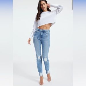 Good American classic slim straight jeans